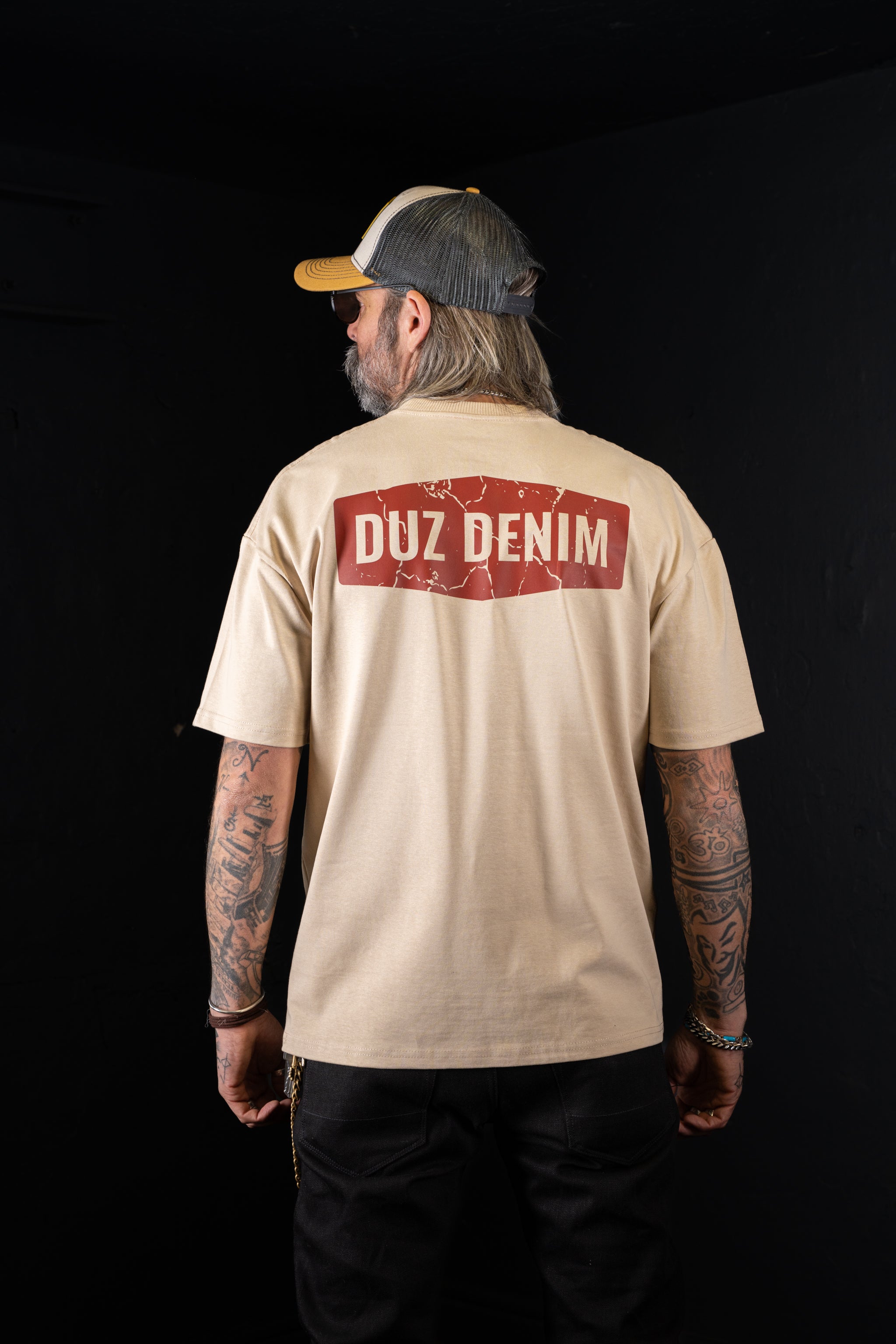 DUZ DENIM OVERSIZED TEE-HEAVY JERSEY-350gsm-SAND