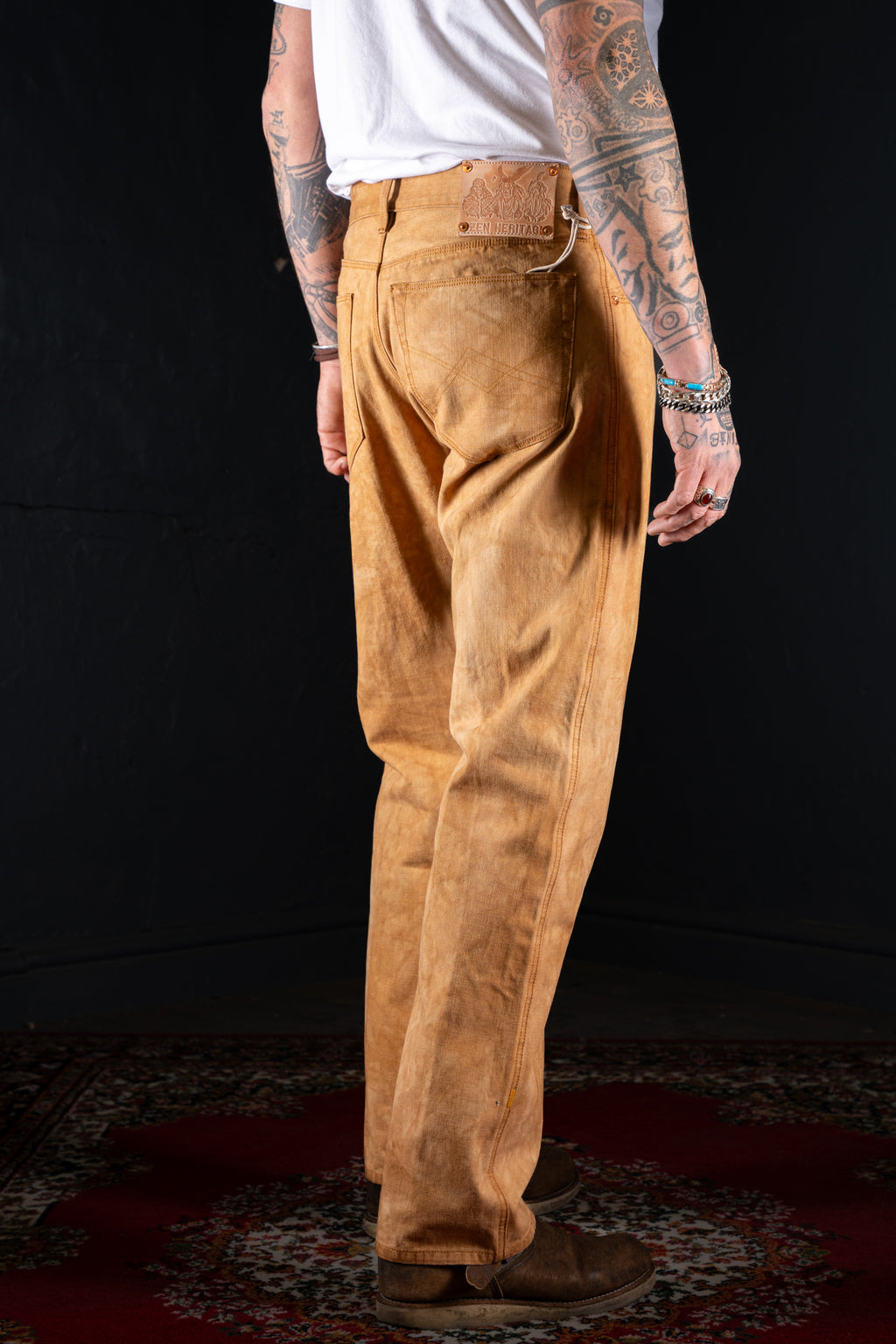 BZEN M.1098-EL PASO H17 REGULAR STRAIGHT 5 POCKET VEGGIE DYED-12oz-E0 PEANUT