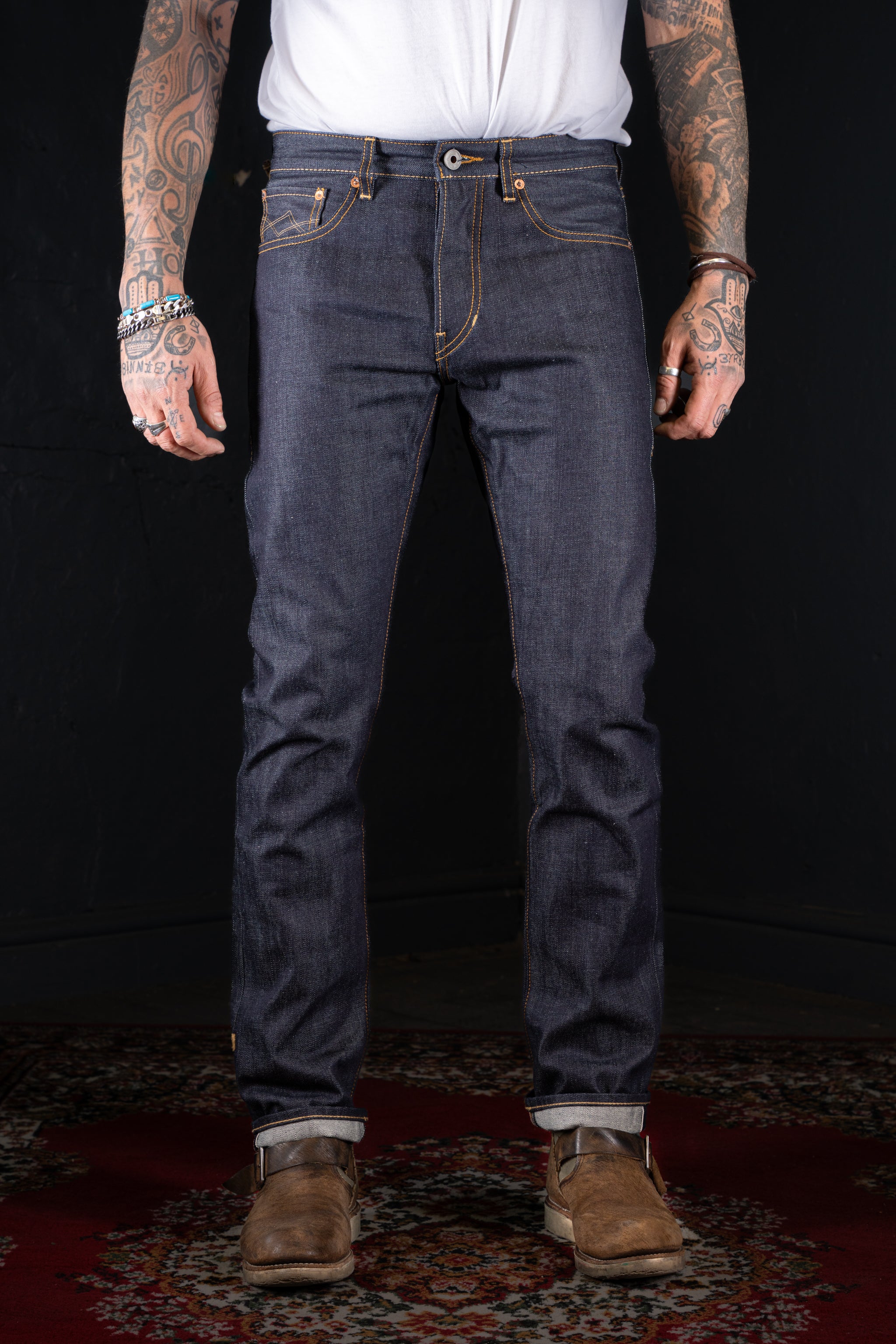 BZEN M.1258 BILLY-R29 SLIM STRAIGHT- 13.5oz- RAW SELVEDGE- INDIGO