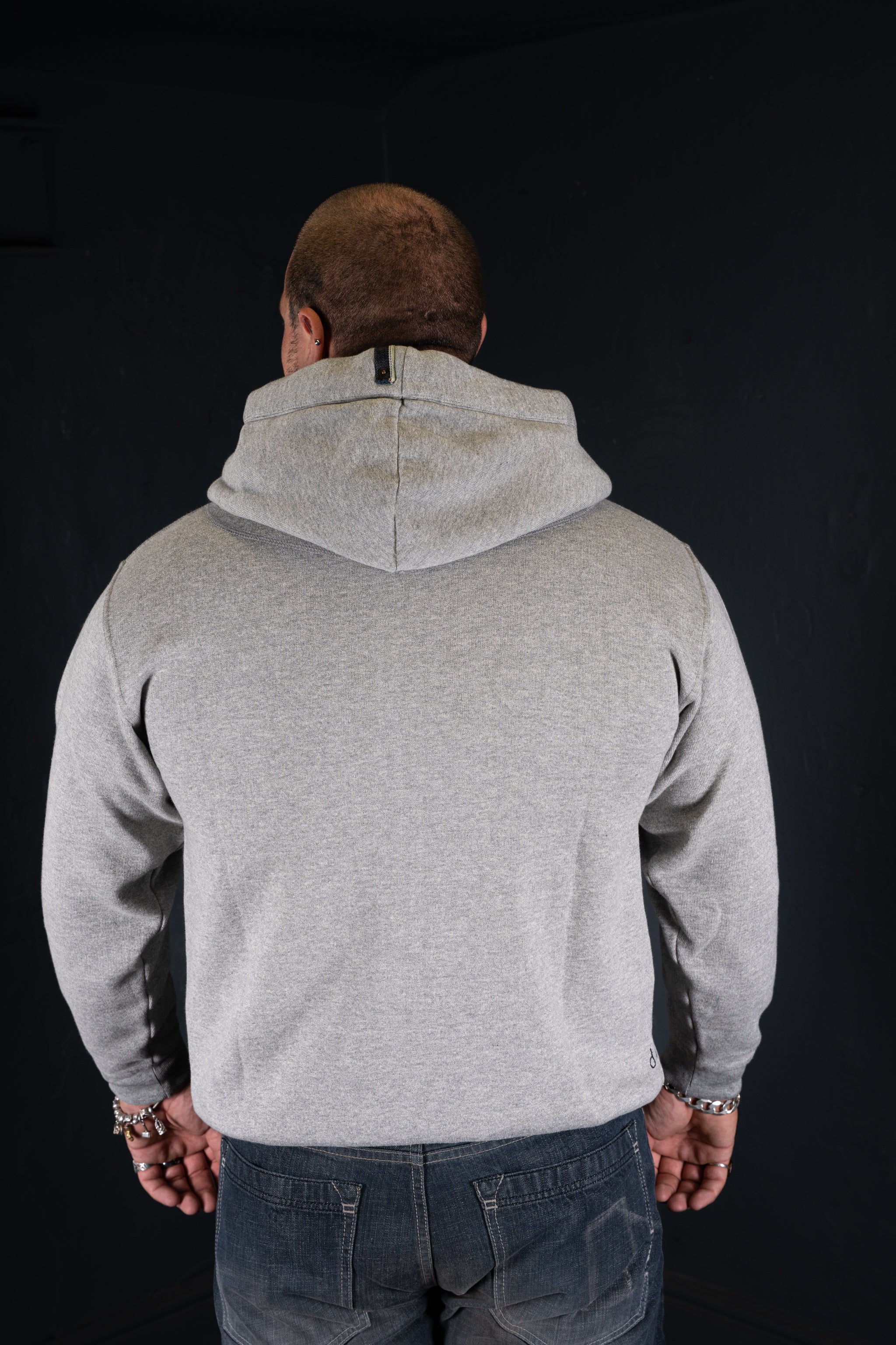 DDL 306-THE HOD3 LONG SLEEVE 3 BUTTON KANGAROO FLEECE HOODIE