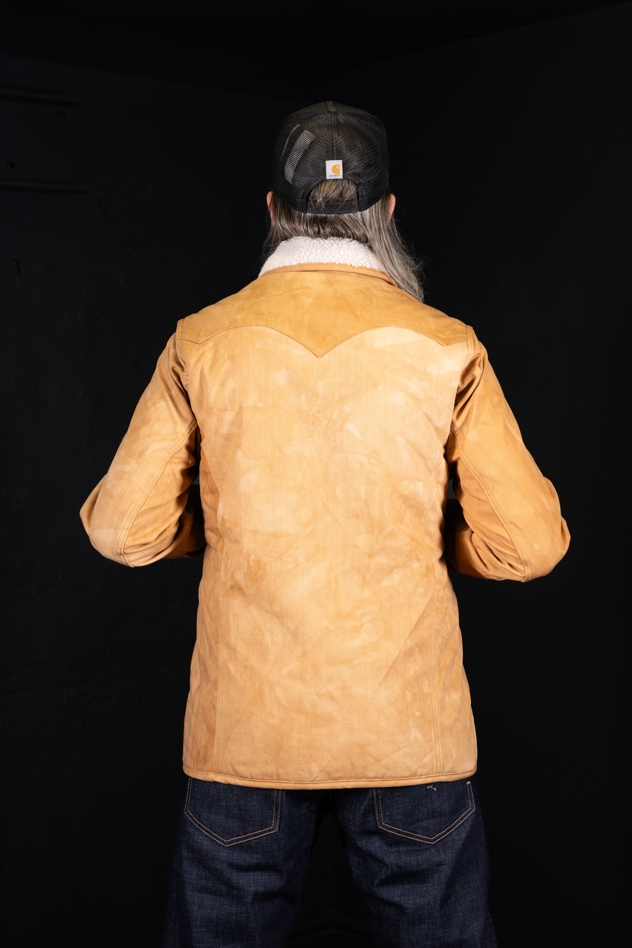 BZEN M.3011L MONTANA-CS REGULAR FIT AMERICAN OUTDOORS INSPIRED SHERPA LINED VEGGIE DYED CANVAS JACKET-12OZ-E0 SIENNA