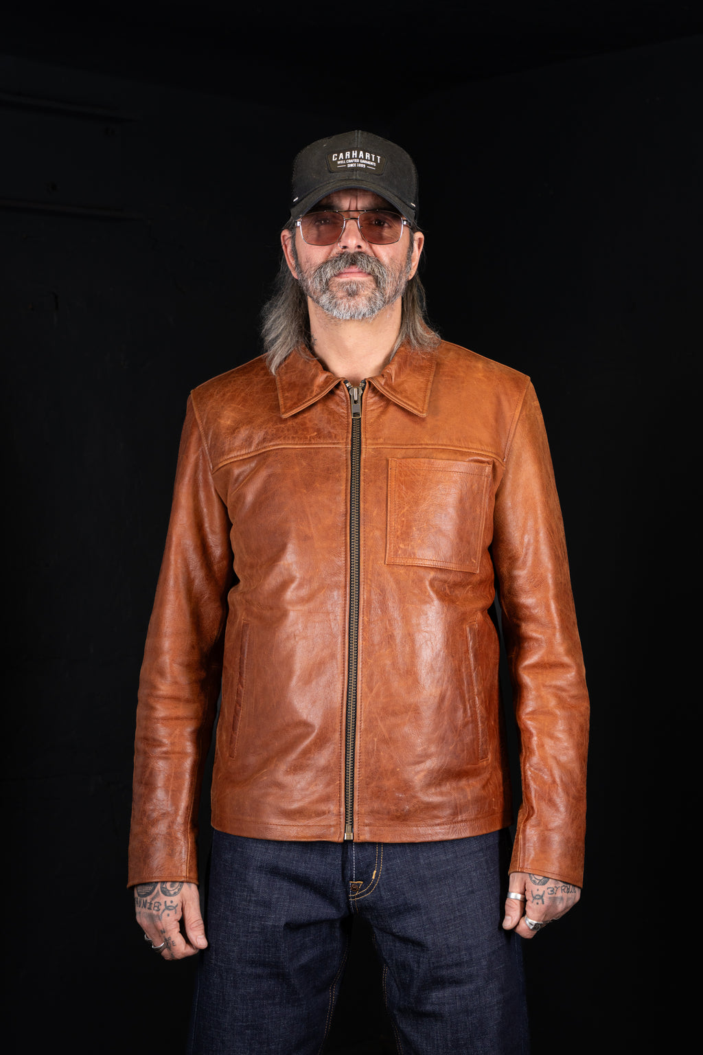 DUZ DENIM-"THE INDIE" LEATHER DUZ JACKET