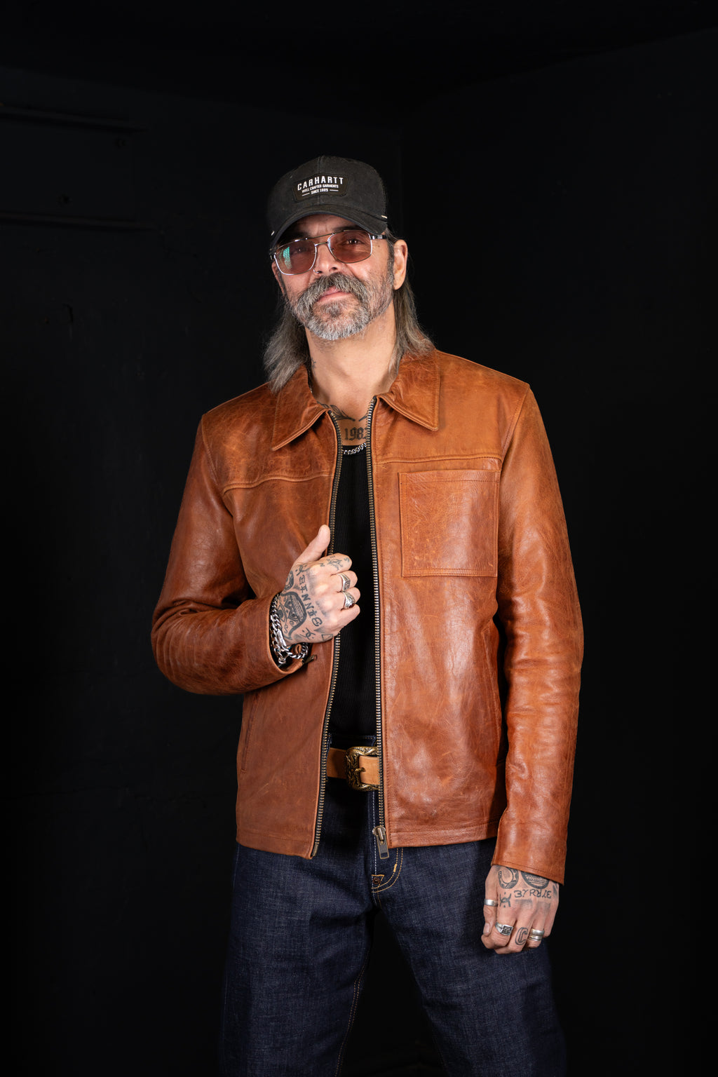 DUZ DENIM-"THE INDIE" LEATHER DUZ JACKET