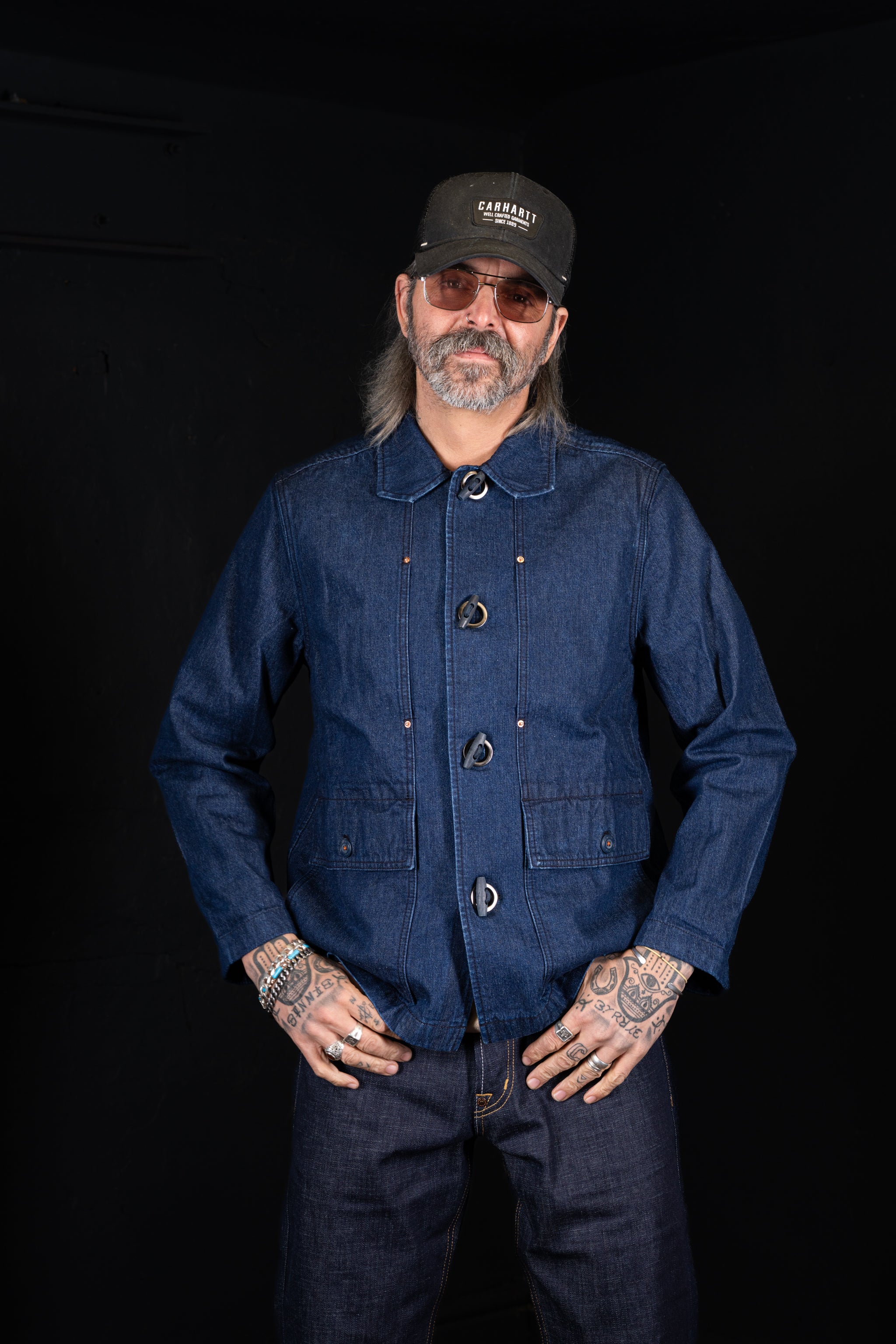 BZEN M.3195-BRETON REGULAR FIT 6 POCKET DENIM JACKET-12oz-E0 RINSE INDIGO