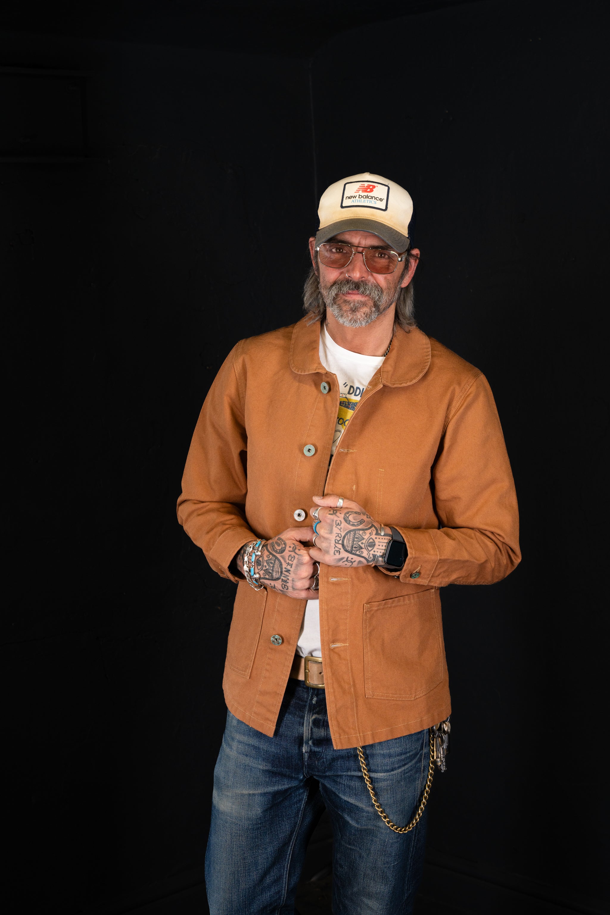 BZEN M.3438R TY-CR REGULAR FIT VINTAGE INSPIRED CANVAS CHORE JACKET-12.5OZ-E0 RUST