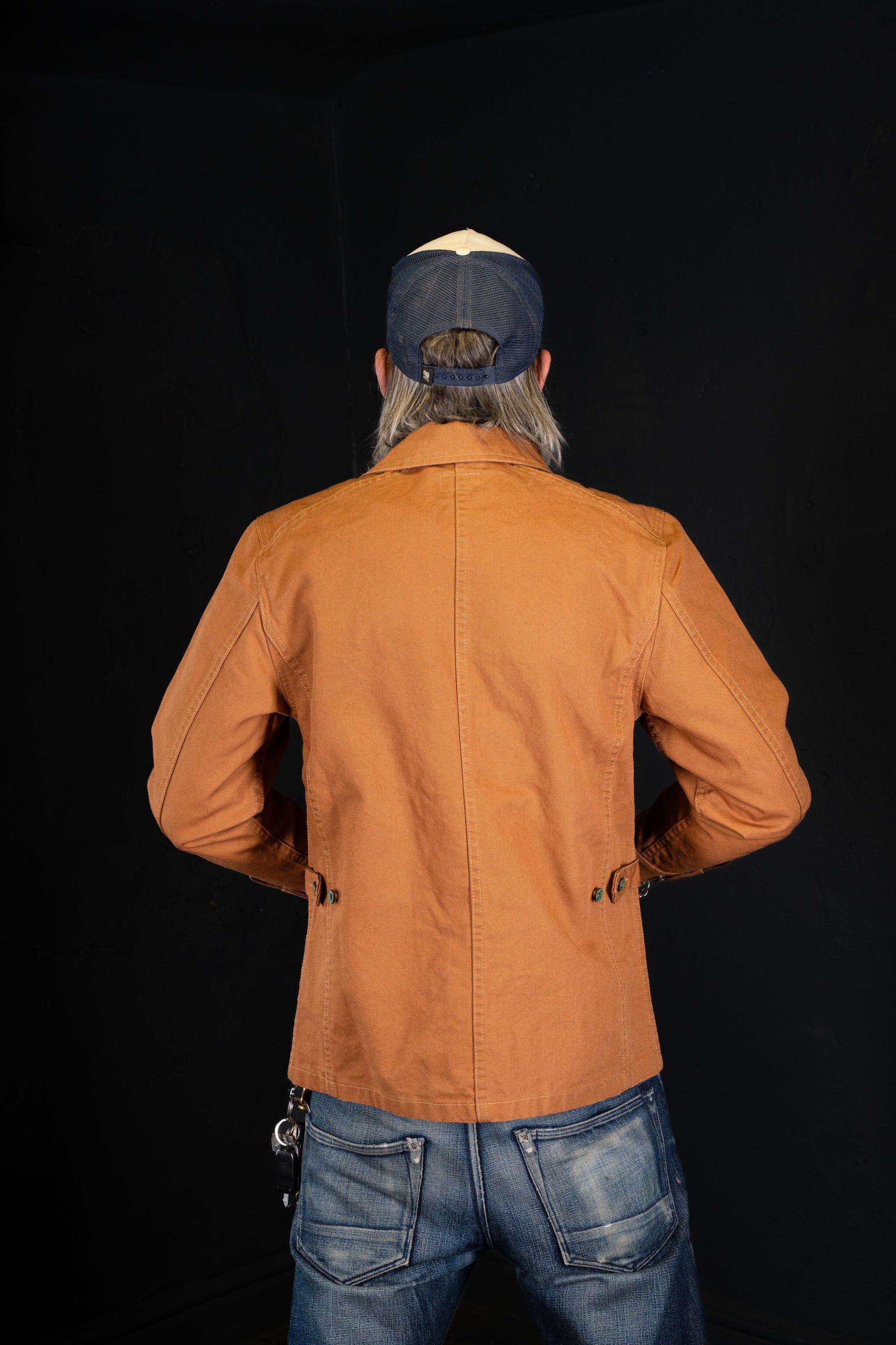BZEN M.3438R TY-CR REGULAR FIT VINTAGE INSPIRED CANVAS CHORE JACKET-12.5OZ-E0 RUST