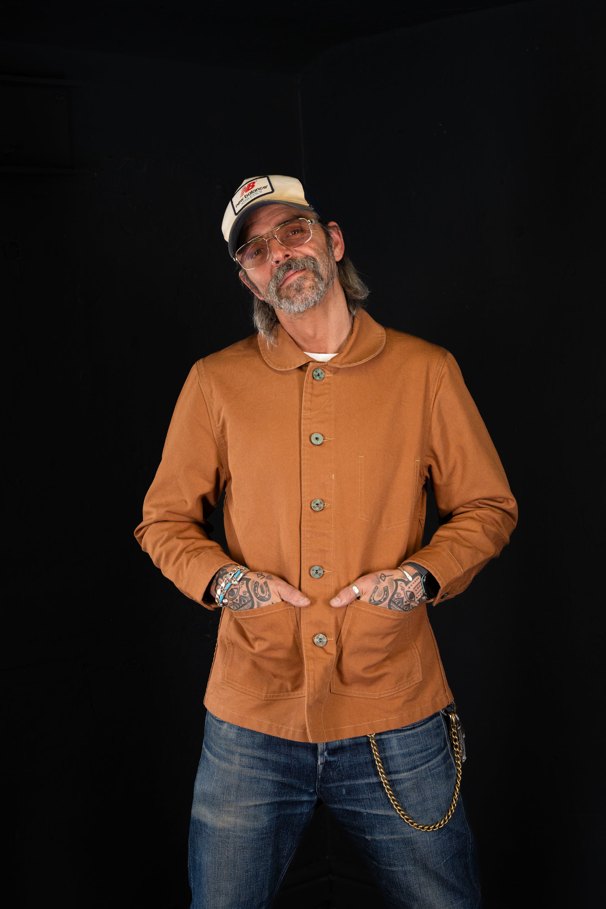 BZEN M.3438R TY-CR REGULAR FIT VINTAGE INSPIRED CANVAS CHORE JACKET-12.5OZ-E0 RUST