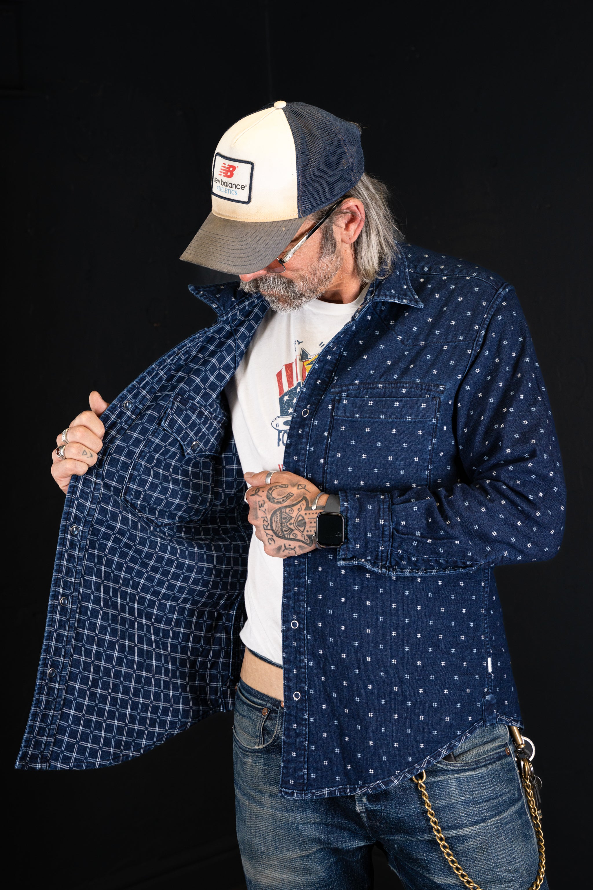 BZEN M.3239R- JESSE-R REGULAR FIT REVERSIBLE WESTERN SHIRT- E3 DUFFER CHECK