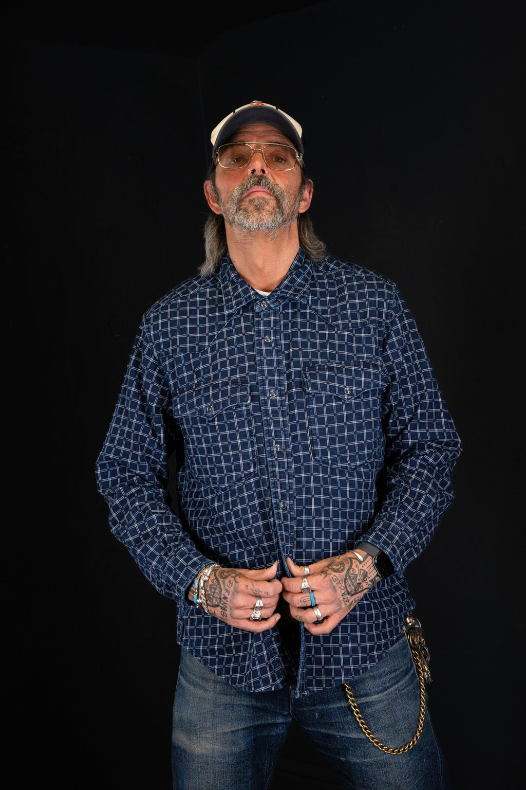 BZEN M.3239R- JESSE-R REGULAR FIT REVERSIBLE WESTERN SHIRT- E3 DUFFER CHECK