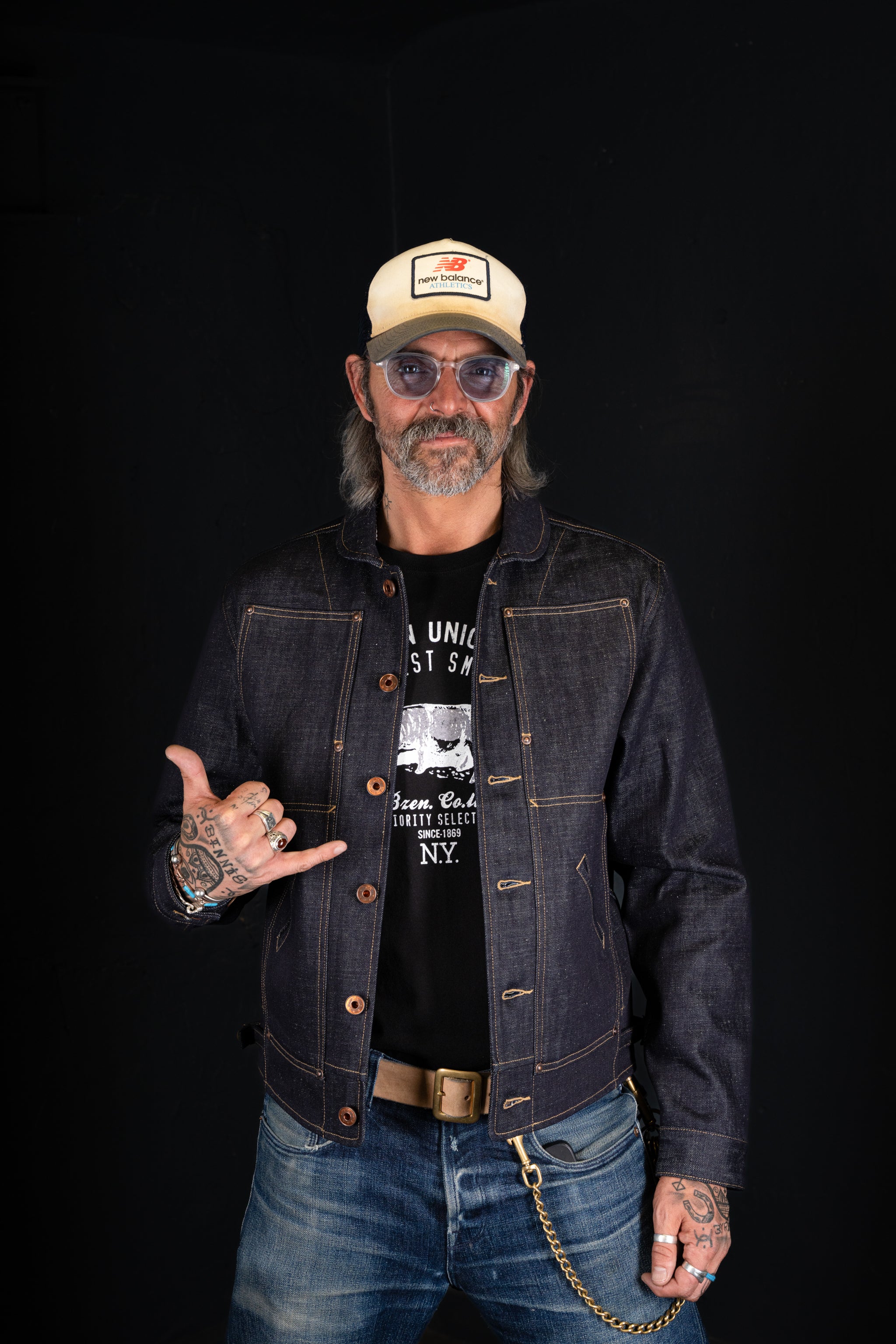 BZEN M.3139-PEDRO REGULAR FIT 4 POCKET DOUBLE FRONT PANEL JACKET-13oz ORGANIC-RAW INDIGO