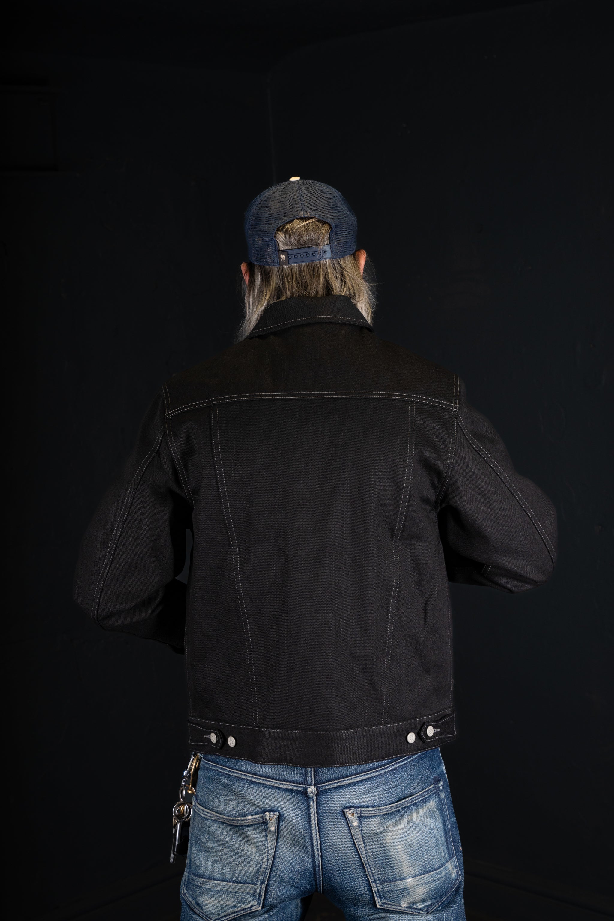 BZEN M.3139RR GARCIA BB REGULAR FIT SLEVEDGE BLACK BLACK JACKET-13.8OZ-RAW BLACK