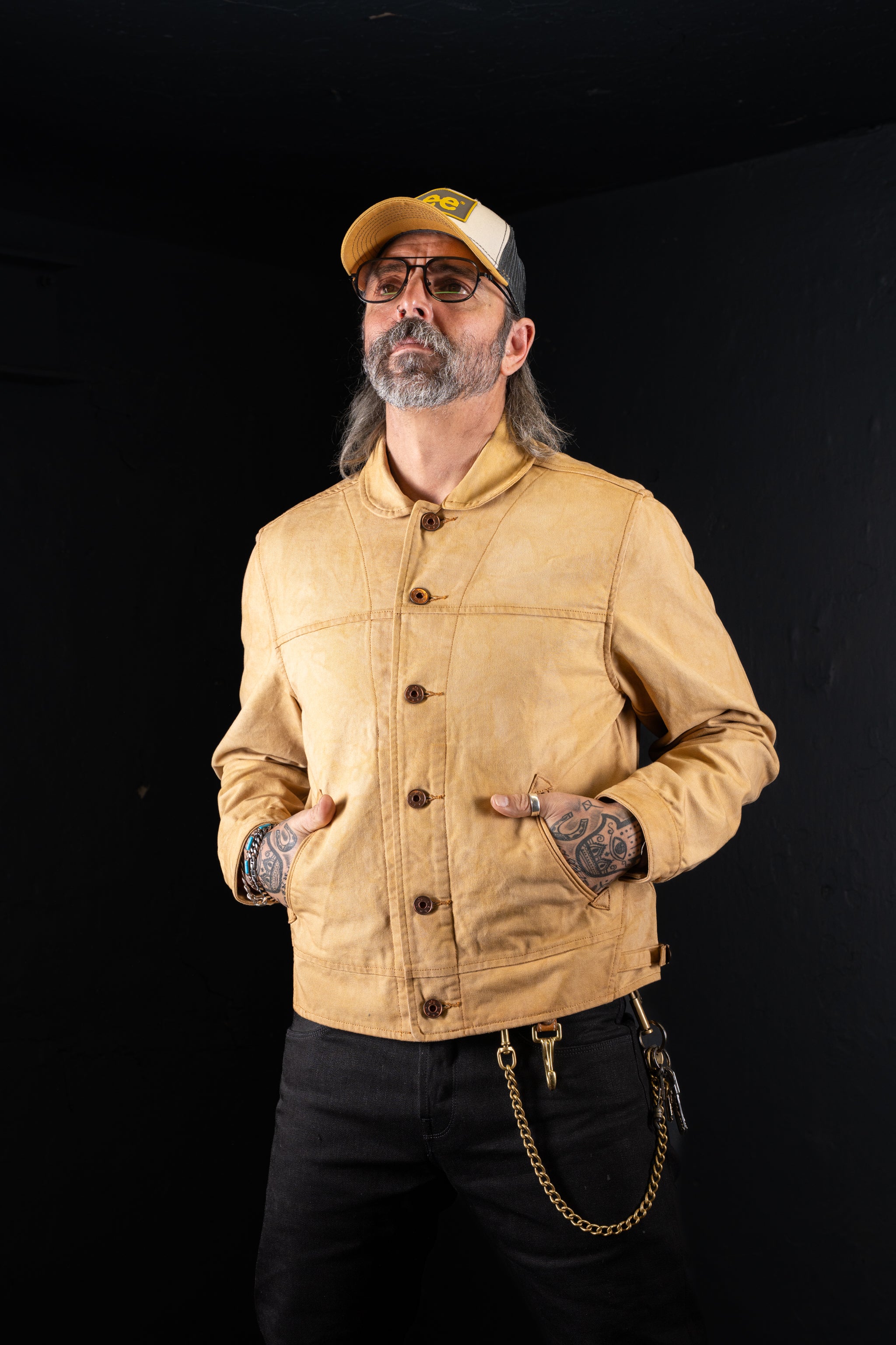 BZEN M.3139-DESPERADO REGULAR 2 POCKET CANVAS JACKET-12oz-E0 ANTIQUE BRONZE