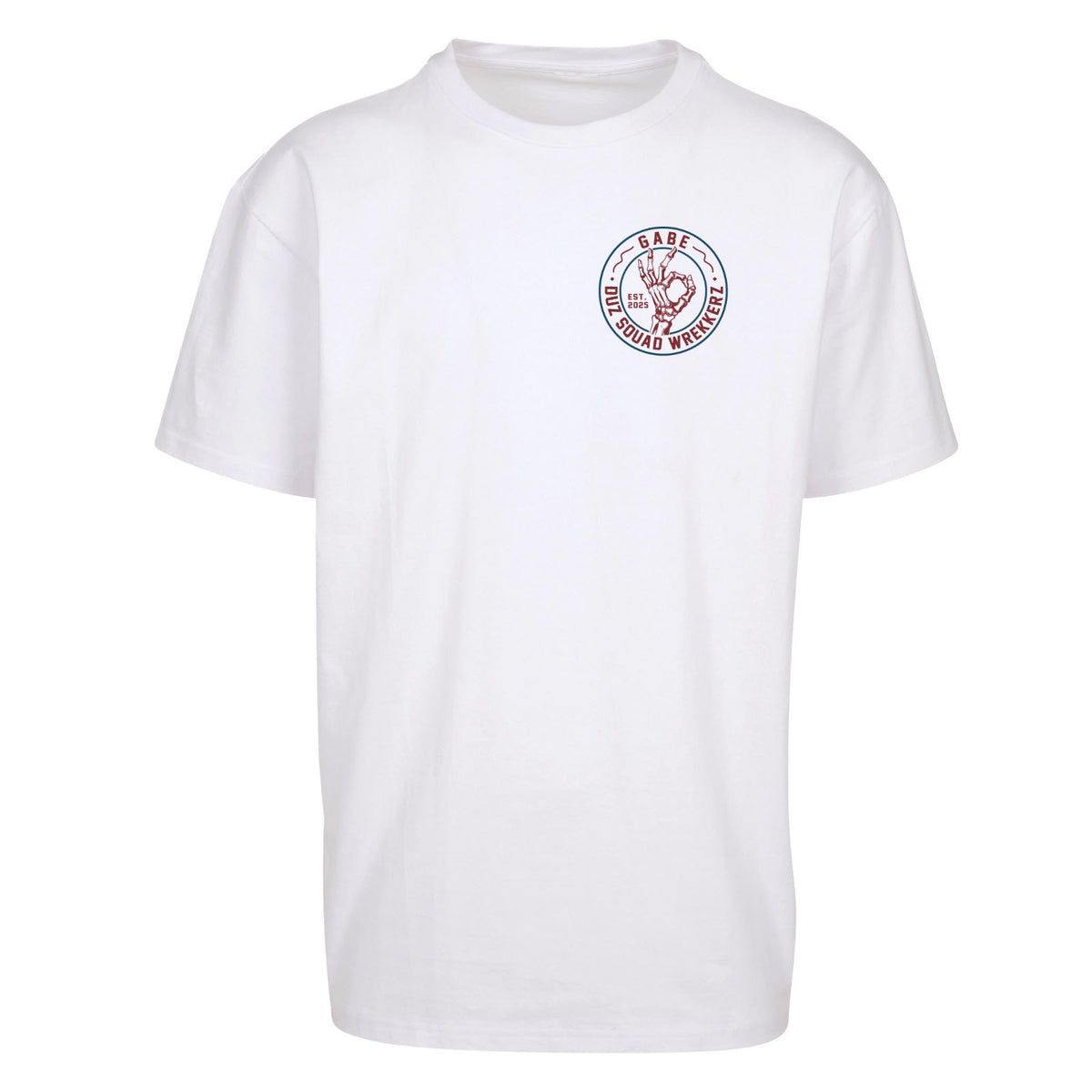 ***PRE-ORDER*** DUZ DENIM X CLOBBER CALM-"DUZ SQUAD WREKKERZ" TEE-WHITE