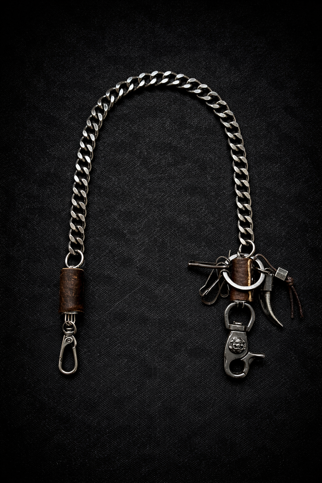 DUZ DENIM-STEEL CURB WALLET CHAIN