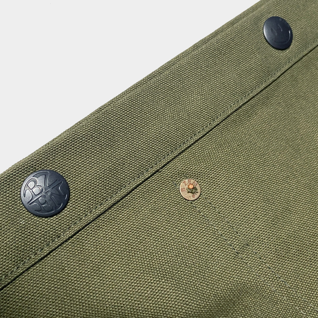 BZEN PMB22-14AG CANVAS MAIL MAN BAG-12OZ-ARMY GREEN