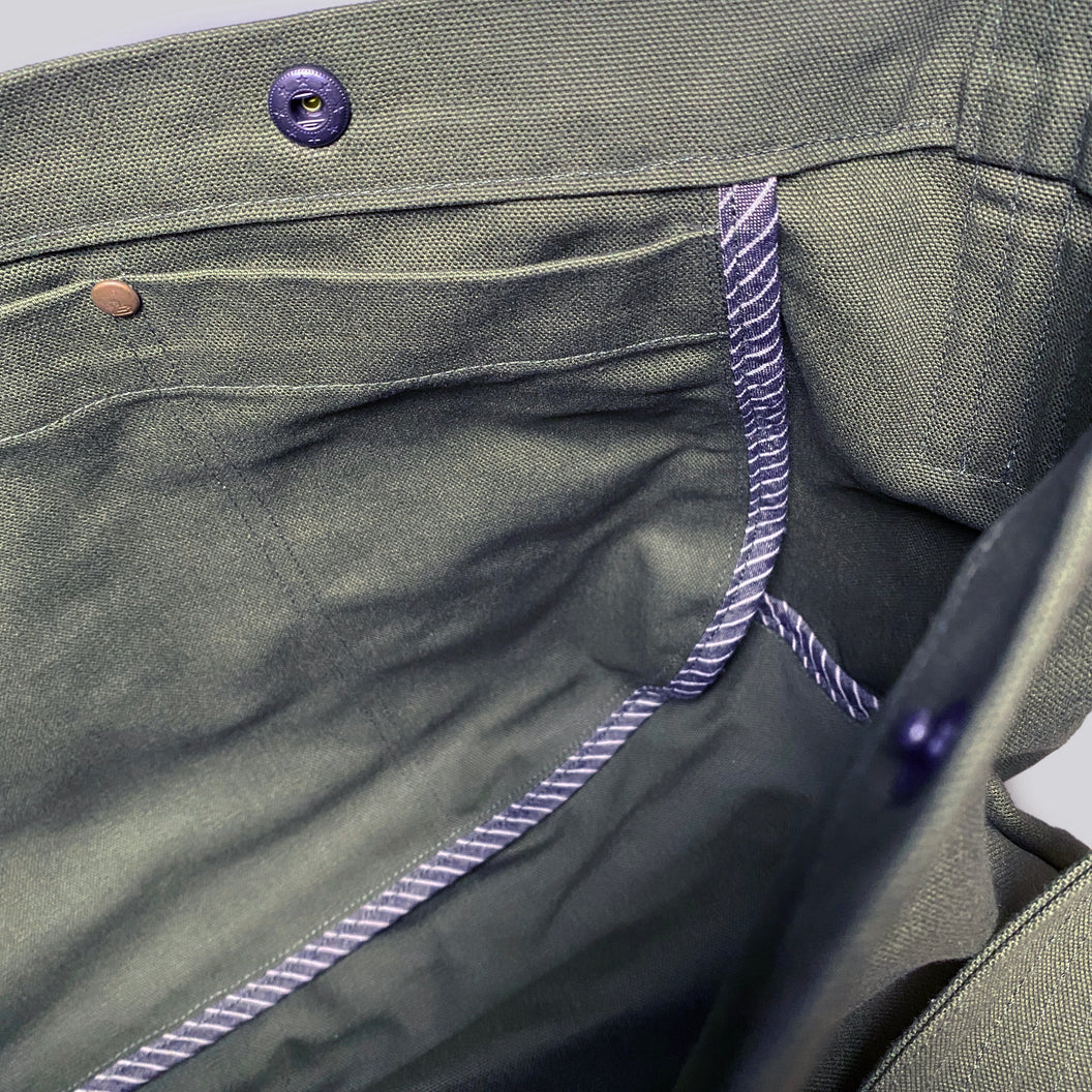 BZEN PMB22-14AG CANVAS MAIL MAN BAG-12OZ-ARMY GREEN