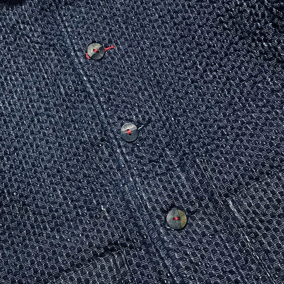 BZEN M.3049-MATTY INDIGO DOBBY WEAVE REGULAR FIT 2 POCKET BLAZER-E0 INDIGO