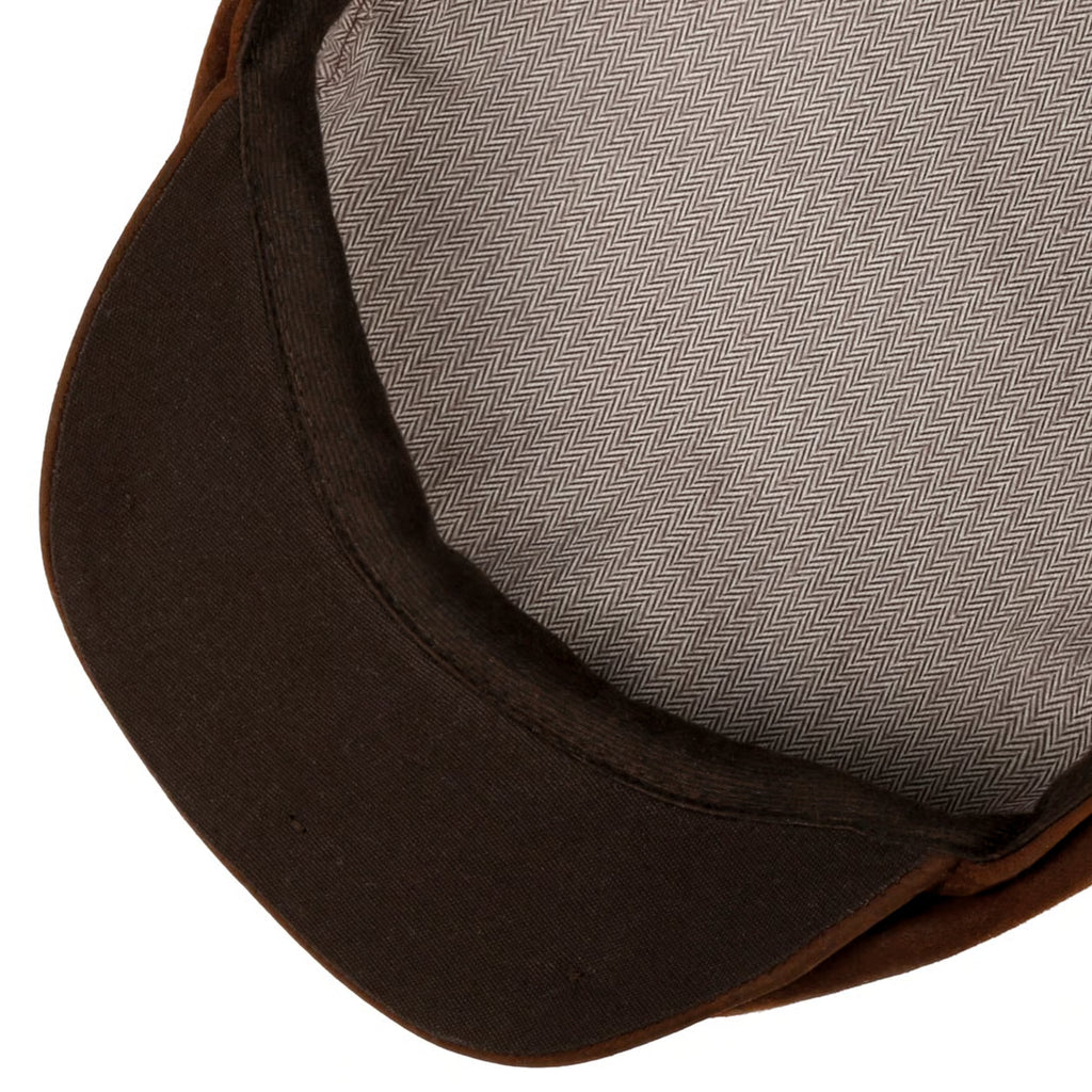STETSON-HATTERAS UNI PIGSKIN FLAT CAP-BROWN