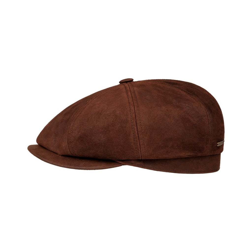 STETSON-HATTERAS UNI PIGSKIN FLAT CAP-BROWN