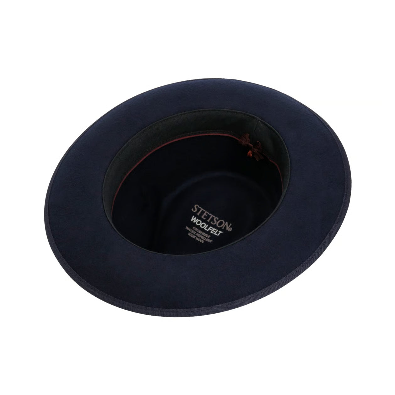 STETSON-HULBERT FEDORA WOOL HAT-NAVY