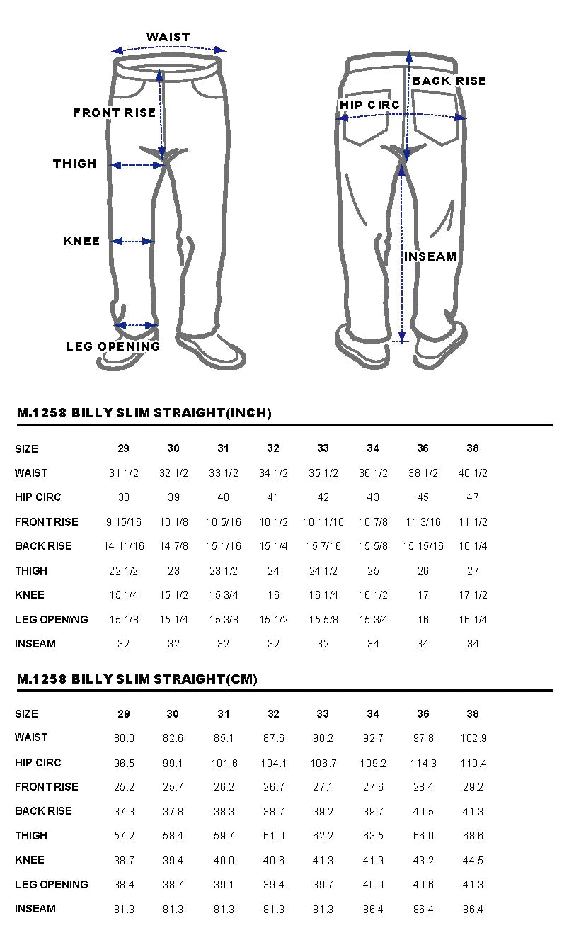 BZEN M.1258-BILLY SLIM STRAIGHT- 13.5oz- SELVEDGE- AZURE