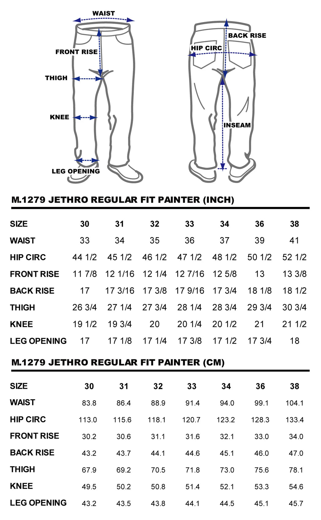 BZEN M.1279 JETHRO-STR DOUBLE PANEL FRONT 6 POCKET SELVEDGE INDIGO STRIPE DENIM PAINTER JEAN-13.8oz-HRH INDIGO STRIPE