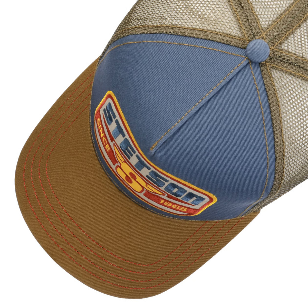 Stetson 1865 S Patch Trucker Cap (Brown/Blue)