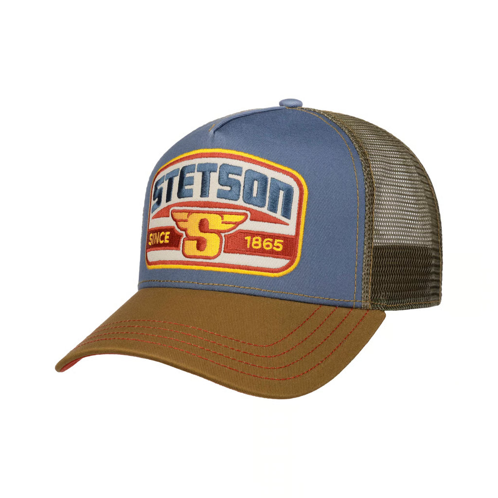 Stetson 1865 S Patch Trucker Cap (Brown/Blue)