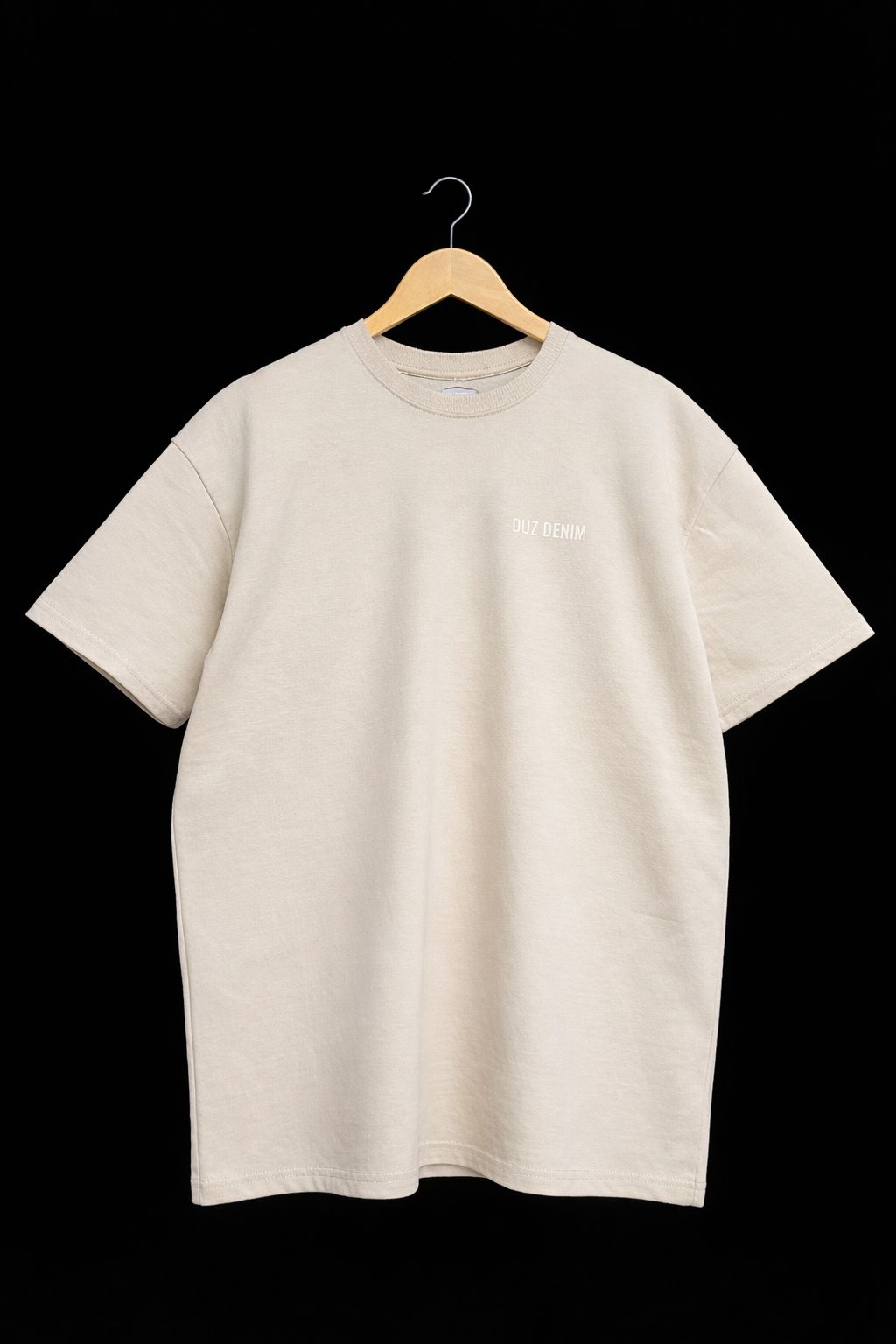 DUZ DENIM-MICRO EMBLEM-HEAVY JERSEY OVERSIZED TEE-SAND