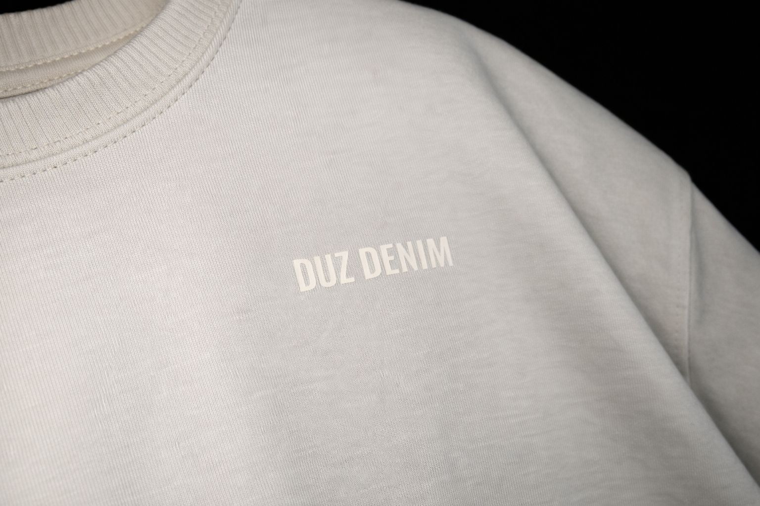 DUZ DENIM-MICRO EMBLEM-HEAVY JERSEY OVERSIZED TEE-SAND