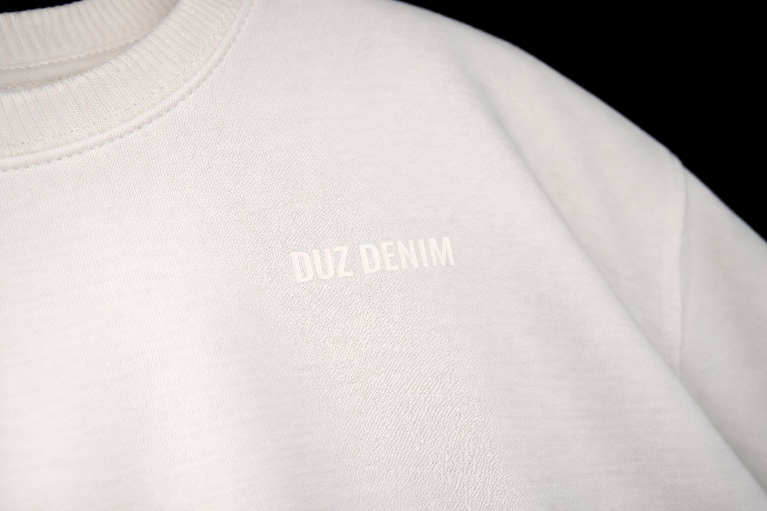 DUZ DENIM-MICRO EMBLEM-HEAVY JERSEY OVERSIZED TEE-WHITE