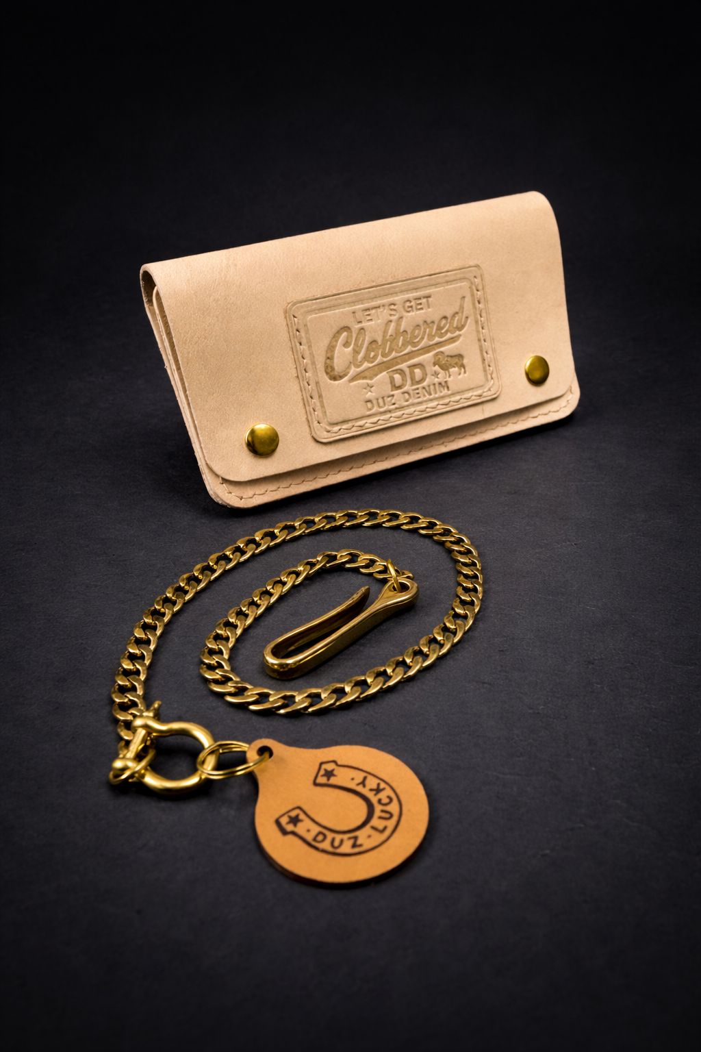 DUZ DENIM-"DUZ LUCKY"- BRASS WALLET CHAIN