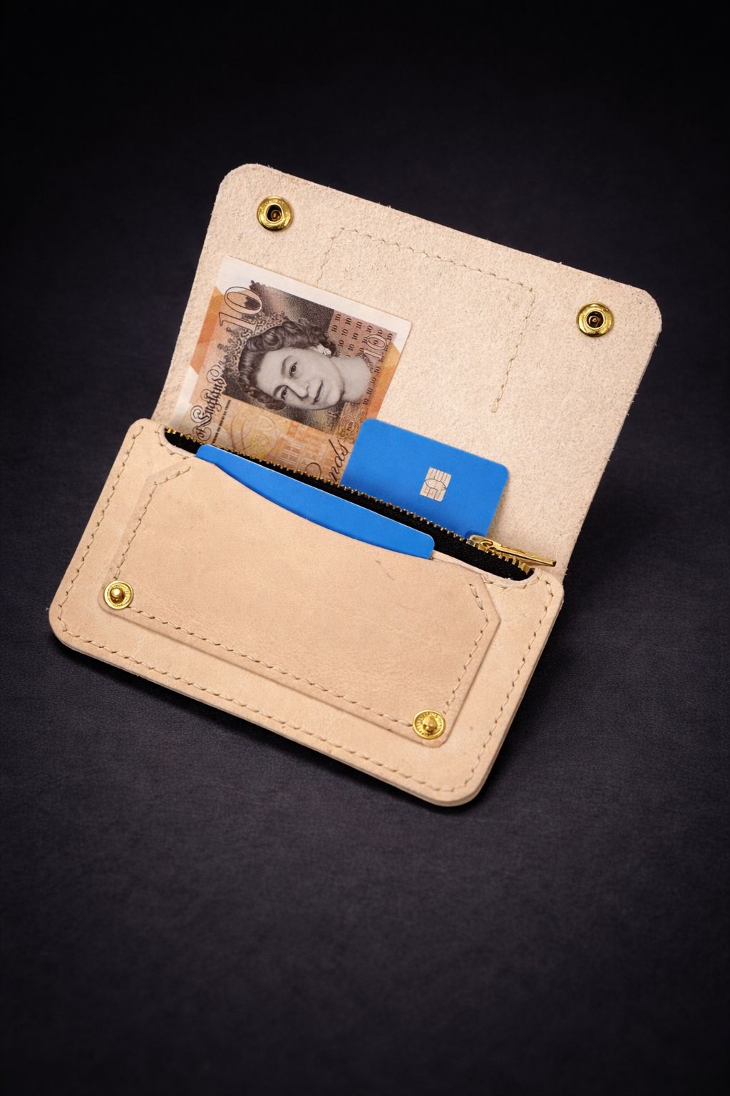 ***PRE-ORDER*** DUZ DENIM-"LET'S GET CLOBBERED"-LEATHER TRUCKER WALLET