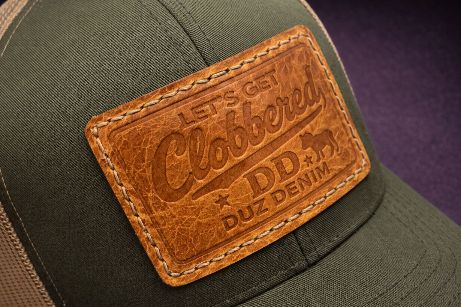 DUZ DENIM-"LET'S GET CLOBBERED"-RETRO TRUCKER CAP