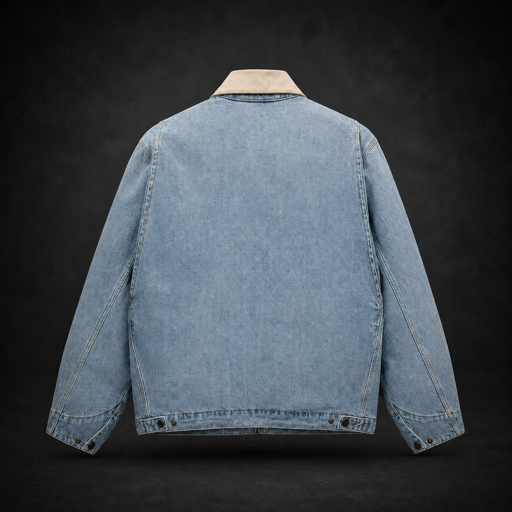 Carhartt OG Detroit Jacket 'Camano' Denim (Blue/Dusty H Brown/Burst Washed)
