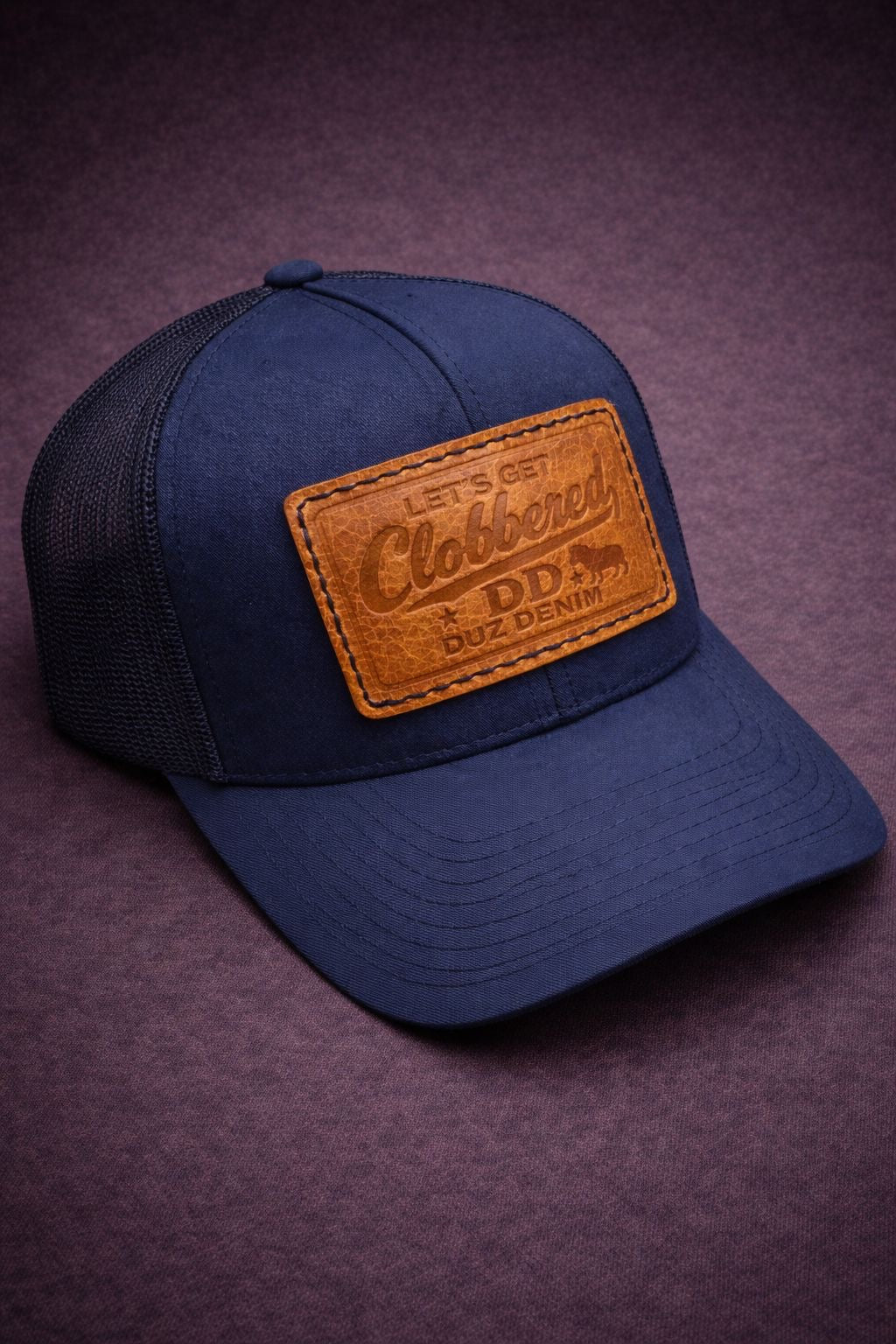 DUZ DENIM-"LET'S GET CLOBBERED"-RETRO TRUCKER CAP